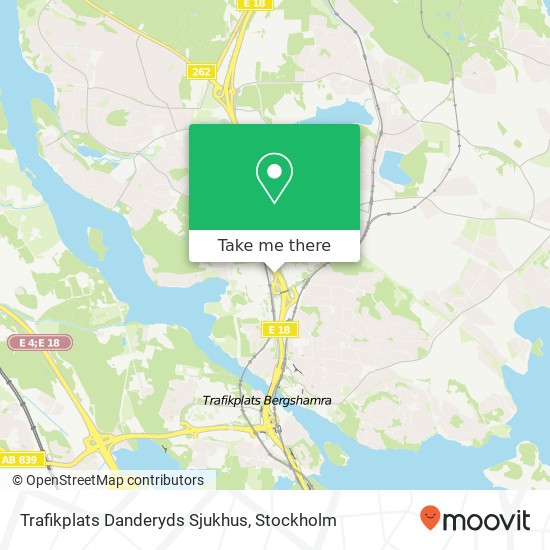 Trafikplats Danderyds Sjukhus map