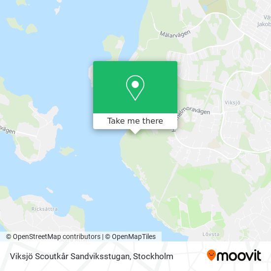 Viksjö Scoutkår Sandviksstugan map