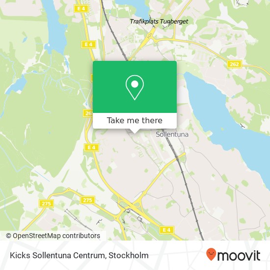 Kicks Sollentuna Centrum map