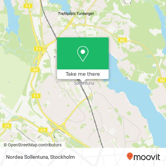 Nordea Sollentuna map