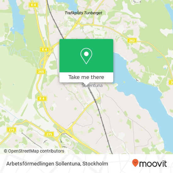 Arbetsförmedlingen Sollentuna map