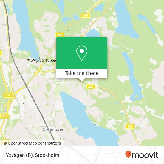 Yxvägen (B) map