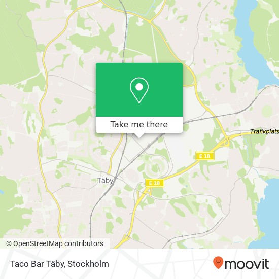 Taco Bar Täby map