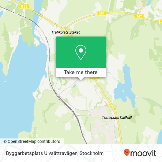 Byggarbetsplats Ulvsättravägen map