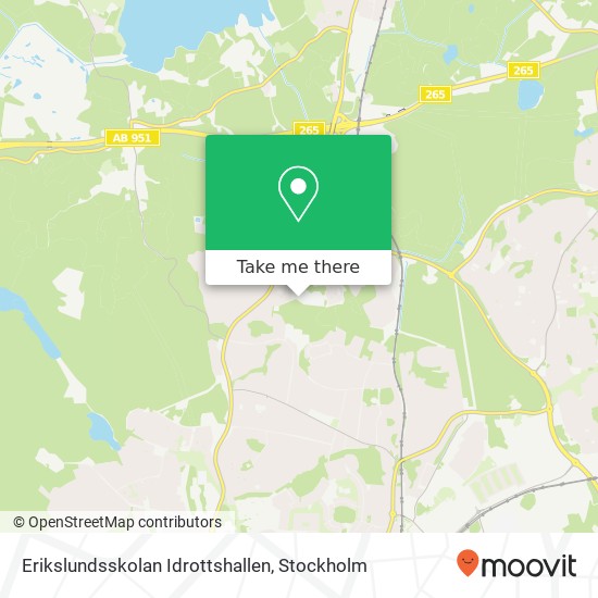 Erikslundsskolan Idrottshallen map