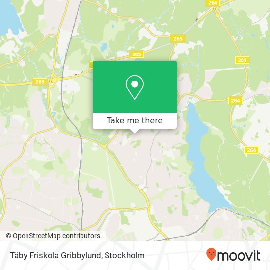 Täby Friskola Gribbylund map