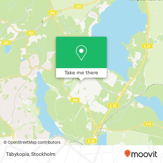 Täbykopia map