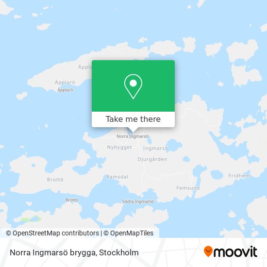 Norra Ingmarsö brygga map