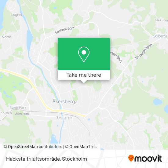 Hacksta friluftsområde map