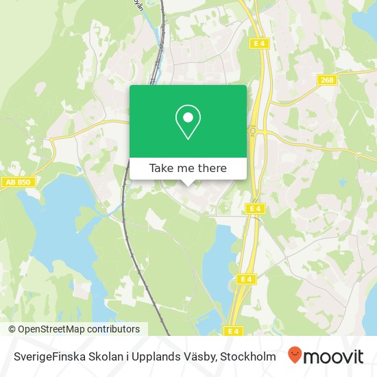 SverigeFinska Skolan i Upplands Väsby map