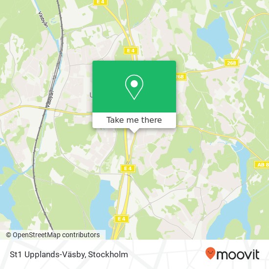 St1 Upplands-Väsby map