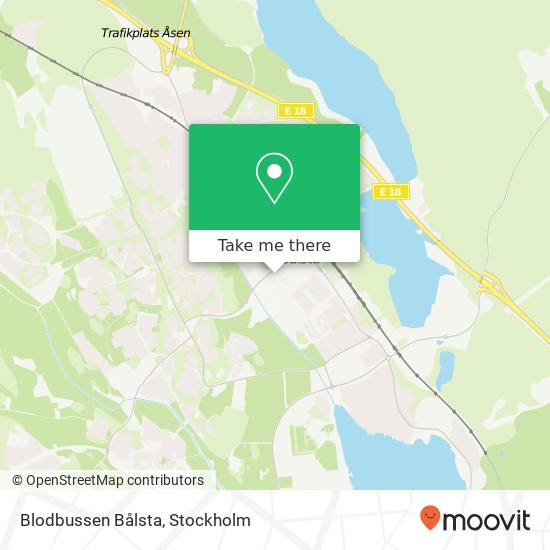 Blodbussen Bålsta map