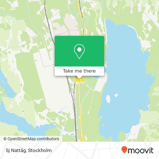 Sj Nattåg map