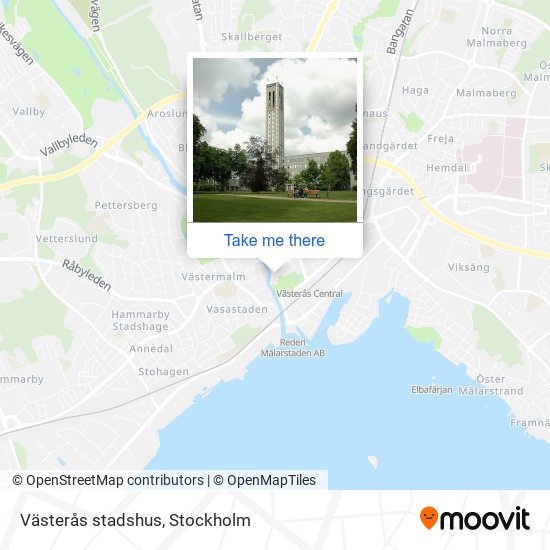 Västerås stadshus map