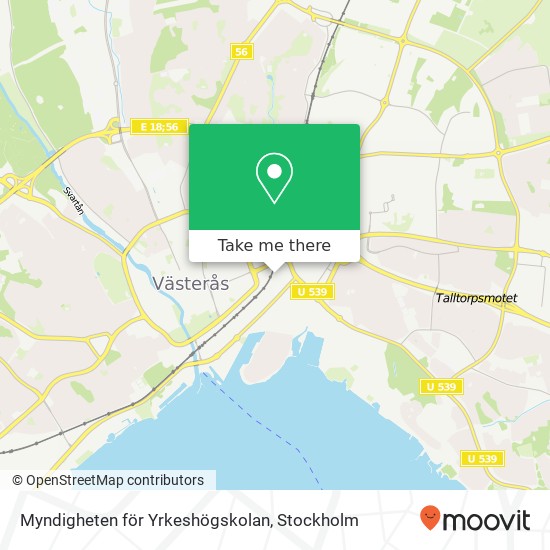 Myndigheten för Yrkeshögskolan map