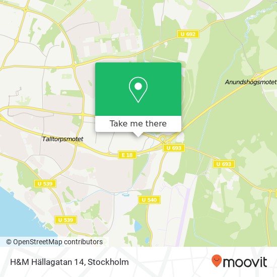 H&M Hällagatan 14 map