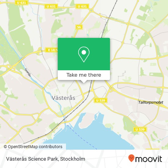 Västerås Science Park map