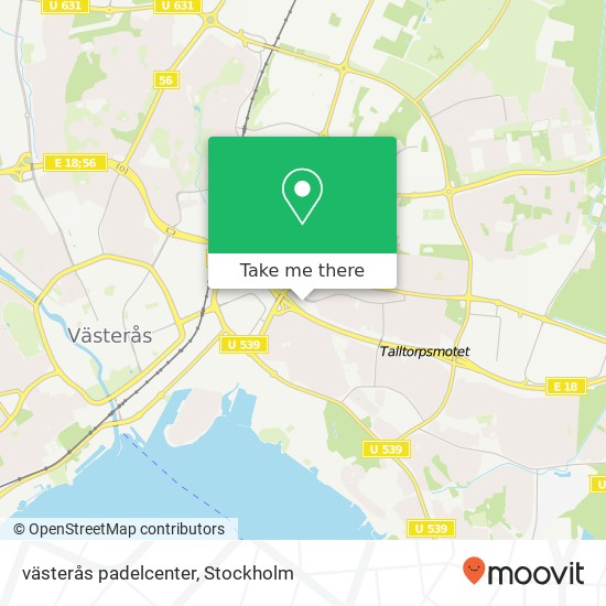 västerås padelcenter map