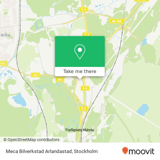 Meca Bilverkstad Arlandastad map