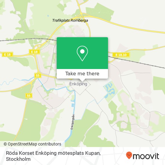 Röda Korset Enköping mötesplats Kupan map