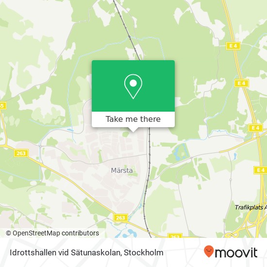 Idrottshallen vid Sätunaskolan map