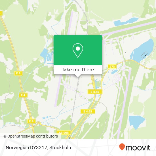 Norwegian DY3217 map