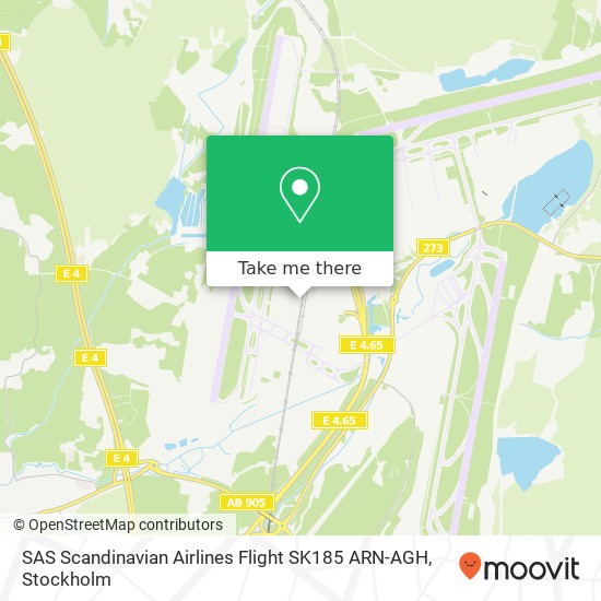 SAS Scandinavian Airlines Flight SK185 ARN-AGH map