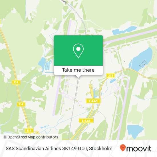 SAS Scandinavian Airlines SK149 GOT map