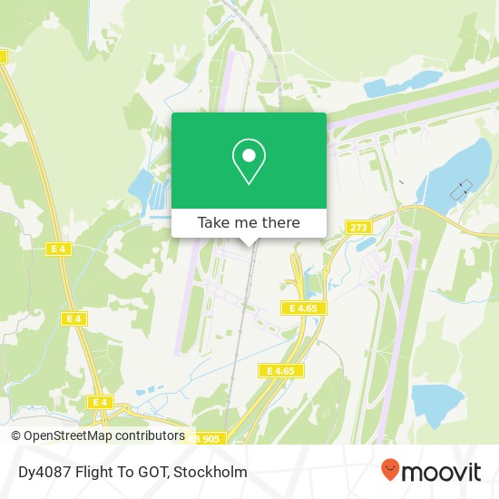 Dy4087 Flight To GOT map