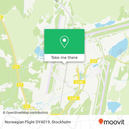 Norwegian Flight DY4019 map