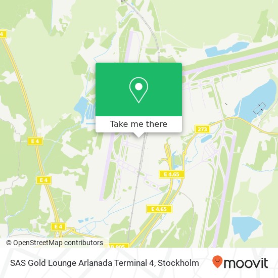 SAS Gold Lounge Arlanada Terminal 4 map