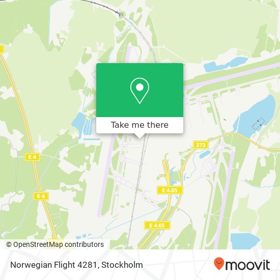 Norwegian Flight 4281 map