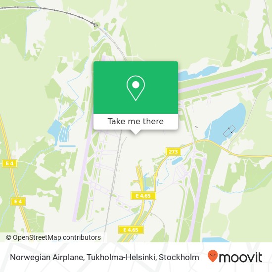 Norwegian Airplane, Tukholma-Helsinki map