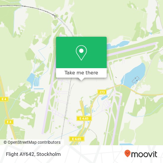 Flight AY642 map