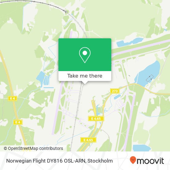 Norwegian Flight DY816 OSL-ARN map