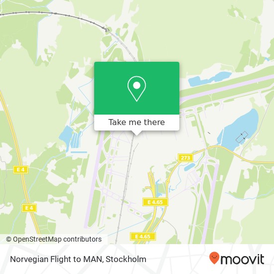 Norvegian Flight to MAN map