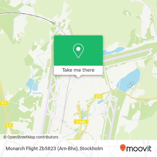 Monarch Flight Zb5823 (Arn-Bhx) map