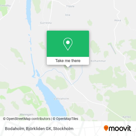 Bodaholm, Björkliden GK map