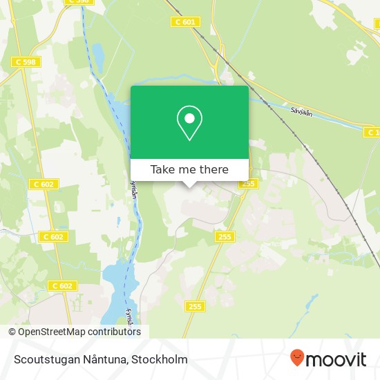 Scoutstugan Nåntuna map