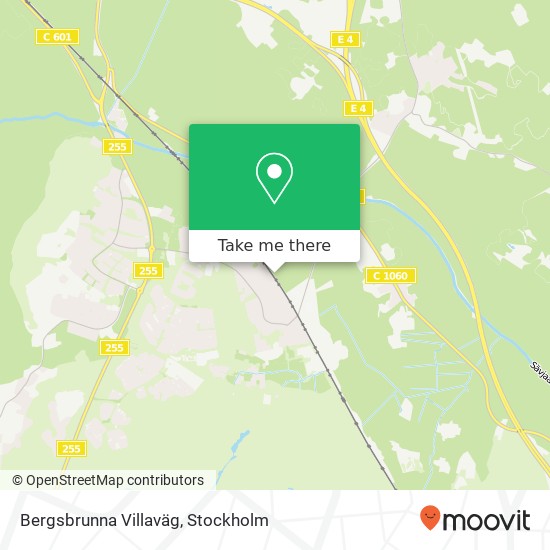 Bergsbrunna Villaväg map