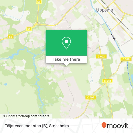 Täljstenen mot stan (B) map