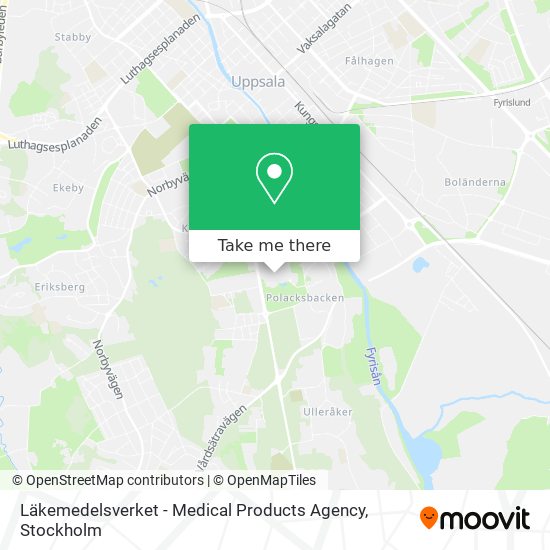 Läkemedelsverket - Medical Products Agency map