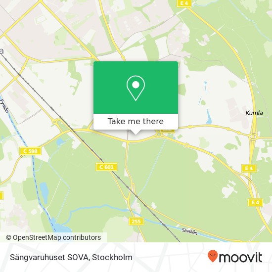 Sängvaruhuset SOVA map