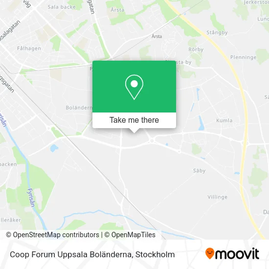 Coop Forum Uppsala Boländerna map