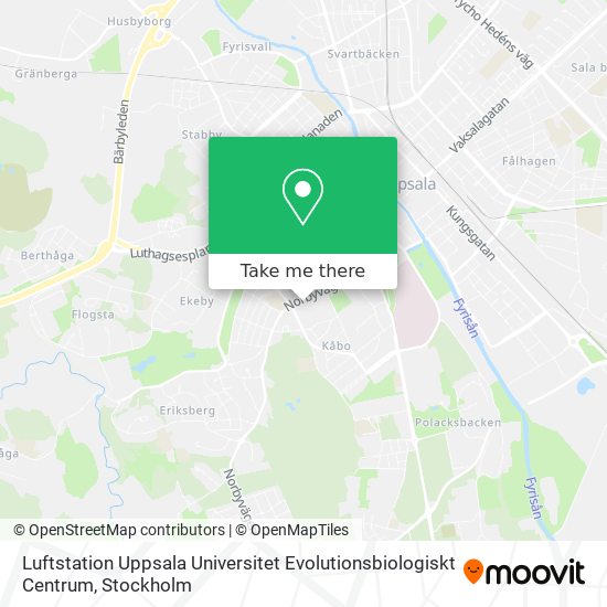 Luftstation Uppsala Universitet Evolutionsbiologiskt Centrum map