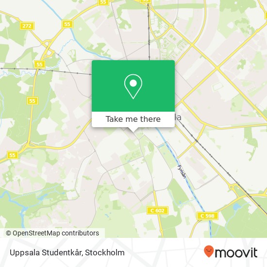 Uppsala Studentkår map