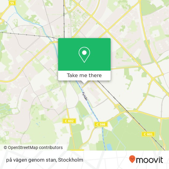 på vägen genom stan map