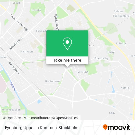 Fyrisborg Uppsala Kommun map