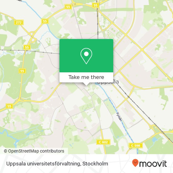 Uppsala universitetsförvaltning map