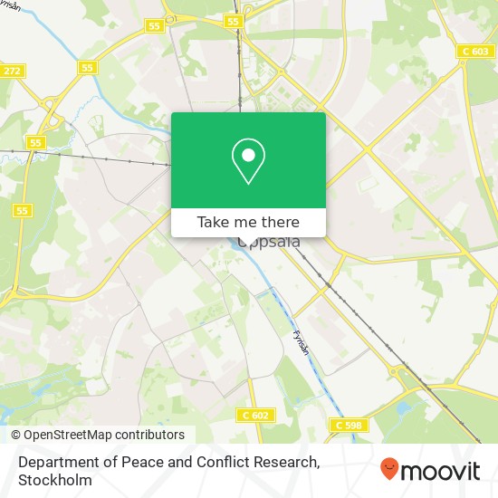 Department of Peace and Conflict Research map